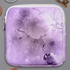 Wonderful Flowers In Soft Violet Colors Mini Square Pouch