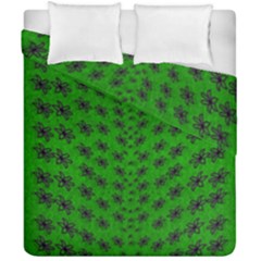 Forest Flowers In The Green Soft Ornate Nature Duvet Cover Double Side (california King Size) by pepitasart