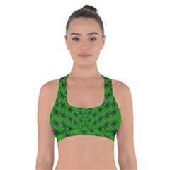 Forest Flowers In The Green Soft Ornate Nature Cross Back Sports Bra by pepitasart