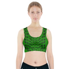 Forest Flowers In The Green Soft Ornate Nature Sports Bra With Pocket by pepitasart