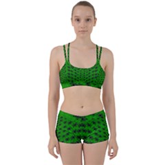 Forest Flowers In The Green Soft Ornate Nature Perfect Fit Gym Set by pepitasart