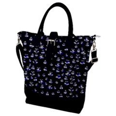 Farvet Sortbl? Buckle Top Tote Bag