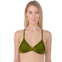 Flower Wreath In The Green Soft Yellow Nature Reversible Tri Bikini Top by pepitasart