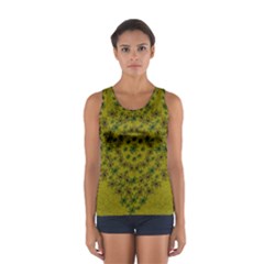 Flower Wreath In The Green Soft Yellow Nature Sport Tank Top  by pepitasart