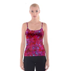 Red Floral Spaghetti Strap Top by 1dsign