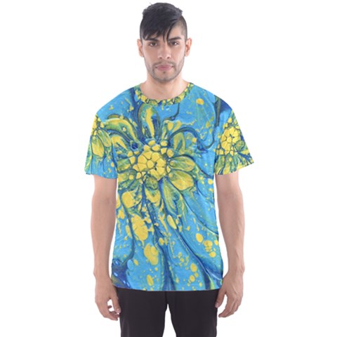 Blue Flower Men s Sports Mesh Tee by lwdstudio