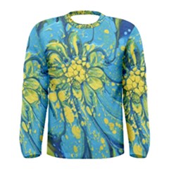 Blue Flower Men s Long Sleeve Tee by lwdstudio