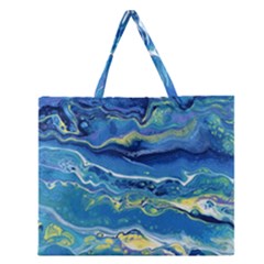 Sunlit Waters Zipper Large Tote Bag by lwdstudio