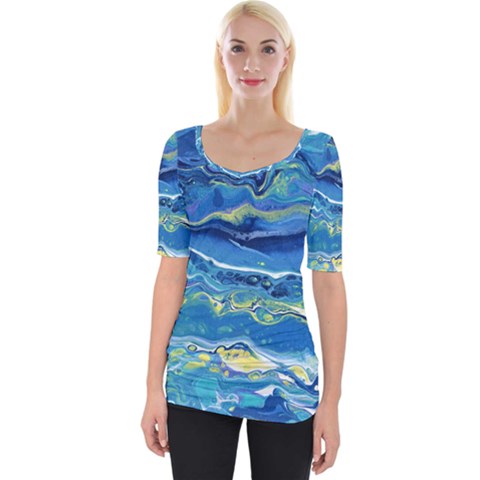 Sunlit Waters Wide Neckline Tee by lwdstudio