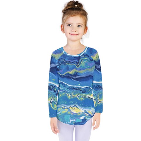 Sunlit Waters Kids  Long Sleeve Tee by lwdstudio