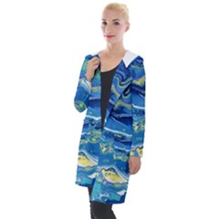 Sunlit Waters Hooded Pocket Cardigan