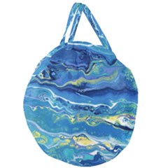 Sunlit Waters Giant Round Zipper Tote by lwdstudio