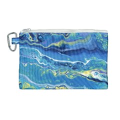 Sunlit Waters Canvas Cosmetic Bag (large) by lwdstudio