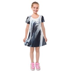 Odin s View 2 Kids  Short Sleeve Velvet Dress by WILLBIRDWELL