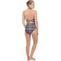 Playing with Plaid Kitten Halloween  Scallop Top Cut Out Swimsuit View2