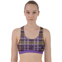 Playing With Plaid Kitten Halloween  Back Weave Sports Bra by emilyzragz