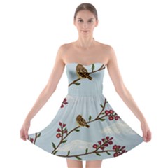 Robin On Plumb Tree Strapless Bra Top Dress by lwdstudio