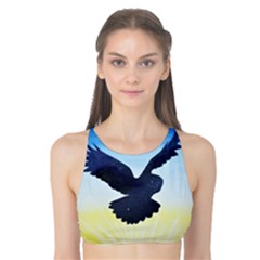 Sunset Owl Tank Bikini Top by lwdstudio