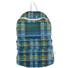 Playing With Plaid Kitten (blue) Pattern Foldable Lightweight Backpack by emilyzragz