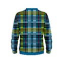 Playing with Plaid Kitten (Blue) Pattern Kids  Sweatshirt View2