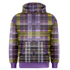 Playing With Plaid Kitten (purple) Halloween Pattern Men s Pullover Hoodie by emilyzragz