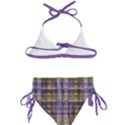 Playing with Plaid Kitten (Purple) Halloween Pattern  Kids  Classic Bikini Set View2