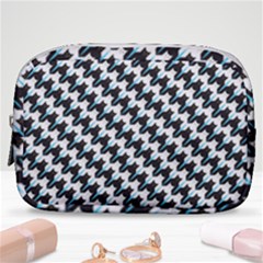 Massaging Kitties Houndstooth Pattern Make Up Pouch (small) by emilyzragz