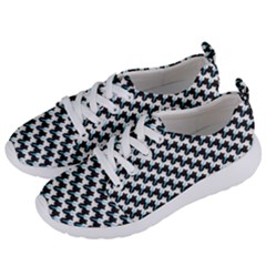 Massaging Kitties Houndstooth Pattern Women s Lightweight Sports Shoes by emilyzragz