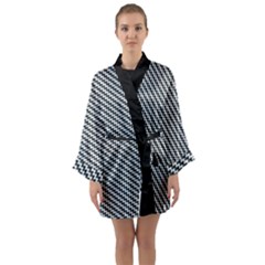 Massaging Kitties Houndstooth Pattern Long Sleeve Kimono Robe by emilyzragz