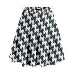 Massaging Kitties Houndstooth Pattern High Waist Skirt by emilyzragz