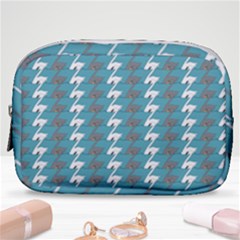 Swan Herd Houndstooth Pattern  Make Up Pouch (small)