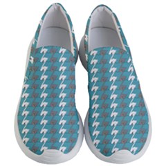 Swan Herd Houndstooth Pattern  Women s Lightweight Slip Ons by emilyzragz