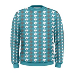 Swan Herd Houndstooth Pattern Men s Sweatshirt