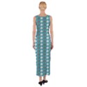 Swan Herd Houndstooth Pattern  Fitted Maxi Dress View2