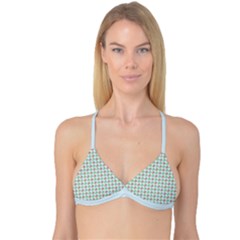 Amphibians Hopping Houndstooth Pattern Reversible Tri Bikini Top by emilyzragz