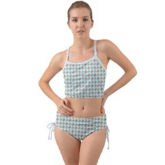 Amphibians Hopping Houndstooth Pattern Mini Tank Bikini Set by emilyzragz