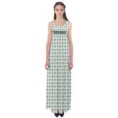 Amphibians Hopping Houndstooth Pattern Empire Waist Maxi Dress by emilyzragz