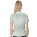 Amphibians Hopping Houndstooth Pattern V-Neck Sport Mesh Tee View2