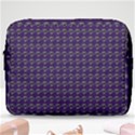 Luv Machine Robot Houndstooth Pattern (Purple) Make Up Pouch (Large) View1