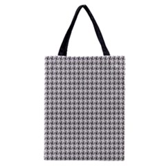 Luv Machine Robot Houndstooth Pattern (grey) Classic Tote Bag by emilyzragz