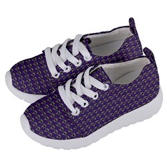 Luv Machine Robot Houndstooth Pattern (purple) Kids  Lightweight Sports Shoes by emilyzragz