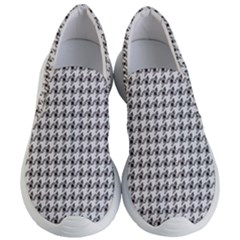 Luv Machine Robot Houndstooth Pattern (grey) Women s Lightweight Slip Ons by emilyzragz