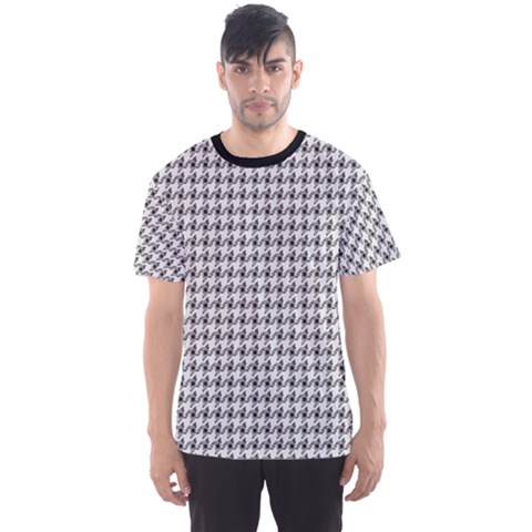 Luv Machine Robot Houndstooth Pattern (grey) Men s Sports Mesh Tee by emilyzragz