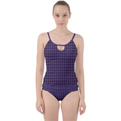 Luv Machine Robot Houndstooth Pattern (purple) Cut Out Top Tankini Set by emilyzragz