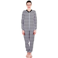 Luv Machine Robot Houndstooth Pattern (grey) Onepiece Jumpsuit (ladies)  by emilyzragz