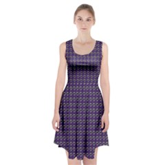 Luv Machine Robot Houndstooth Pattern (purple) Racerback Midi Dress by emilyzragz