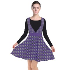 Luv Machine Robot Houndstooth Pattern (purple) Other Dresses by emilyzragz