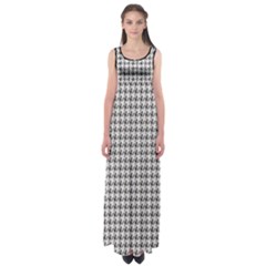 Luv Machine Robot Houndstooth Pattern (grey) Empire Waist Maxi Dress by emilyzragz