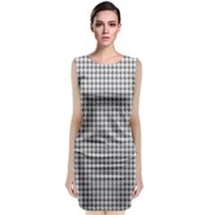 Luv Machine Robot Houndstooth Pattern (grey) Classic Sleeveless Midi Dress by emilyzragz