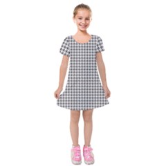 Luv Machine Robot Houndstooth Pattern (grey) Short Sleeve Velvet Dress by emilyzragz